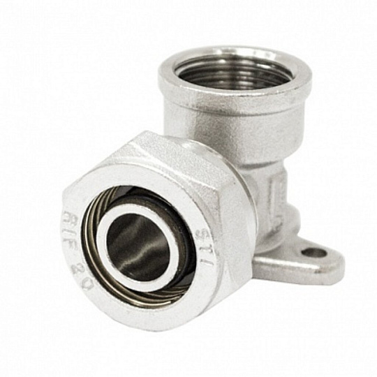 Уголок 20х1/2&quot; мм, внутренняя резьба, с креплением, STI