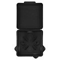 Коробка распаячная, пластик, открытая, 80х80х50 мм, TDM Electric, крышка, 8 входов, инд. штрихкод, черная, IP54, SQ1401-0912 - фото 2