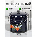 Ведро сталь, эмалированное, 10 л, с крышкой, в ассортименте, хозяйственное, с поддоном, Керченский металлургический завод, 41315-223/6-У2 - фото 8