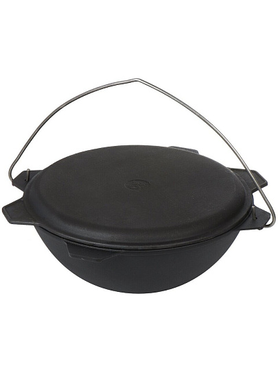 Казан чугун, 12 л, с крышкой-садж, с дужкой, Manoli, СК12-12