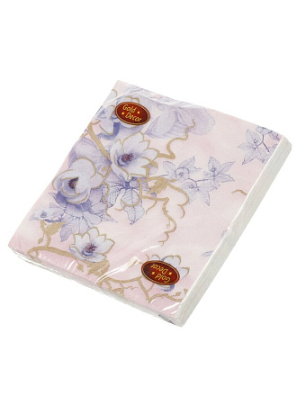 Салфетки бумажные Gold Decor, Нежность, 20 шт, 3 слоя, 33х33 см