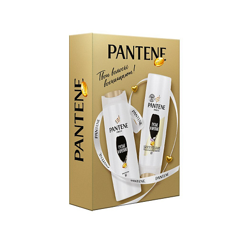 Набор подарочный для женщин, Pantene Pro-V, Густые и крепкие, шампунь 250 мл + бальзам 200 мл