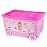 Ящик для игрушек на колесах, пластик, 61.3х40.8х33.5 см, в ассортименте, Эльфпласт, KidsBox, 449 - фото 5
