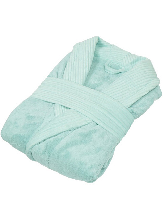 Халат унисекс, махровый, 100% полиэстер, мятный, L, 48, Y235