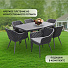 Мебель садовая Green Days, Парма, графит, стол, 151х90х73 см, 6 кресел, подушка, 150 кг, RSCTL013 - фото 12