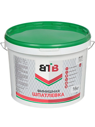 Шпатлевка ВТВ, финишная, для внутренних работ, 16 кг