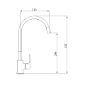 Смеситель для кухни, РМС, гибкий излив, с картриджем, белый, SL123W-016F-1 - фото 5