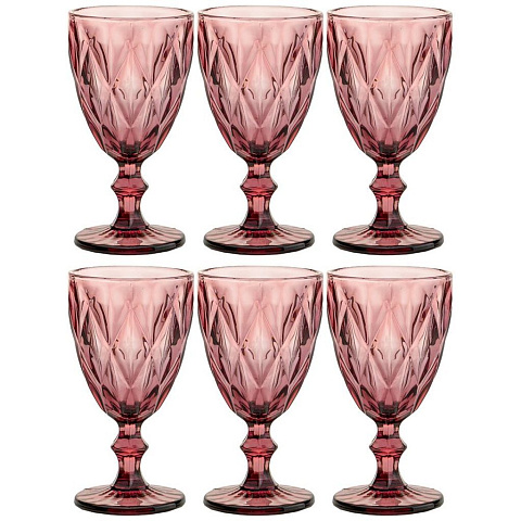 Набор бокалов для вина "ромбо" 6шт. серия "muza color" 320 мл. / в=17 см, 781-119