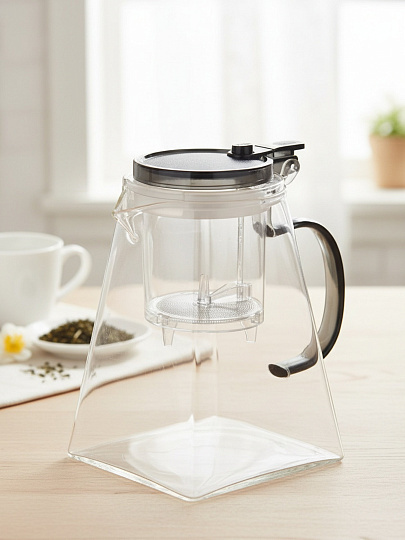 Чайник заварочный стекло, 0.95 л, с ситечком, B050094