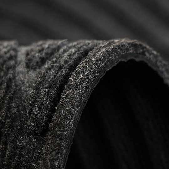 Коврик грязезащитный влаговпитывающий, 45х75 см, прямоугольный, полипропилен, резина, серый, Dzen, Blabar, 93731