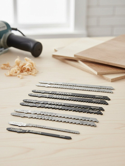 Набор пилок для электролобзика, дерево, ламинат, пластик, фанера, 10 шт, T119BO, T101AO, T101D*2, T144D*2, T101B*2