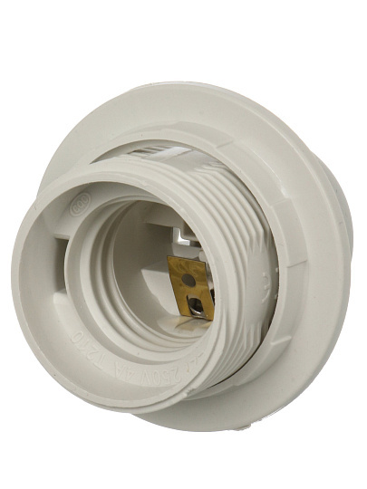 Патрон Е27, люстровый, UNIVersal, термопластик, 4А, 250В, индивидуальная упаковка