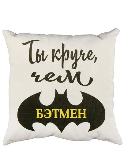 Подушка декоративная, 40х40 см, Бэтмен, 100% полиэстер