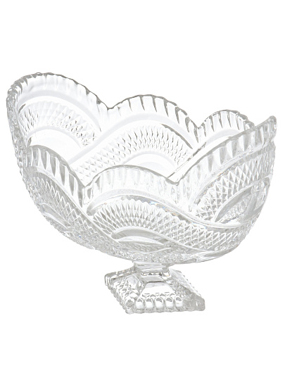 Ваза для фруктов, стекло, 14х14х23 см, B150084