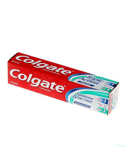 Зубная паста Colgate, Тройное действие, 50 мл