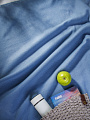 Плед 1.5-спальный, 110х150 см, флис, 100% полиэстер, Silvano, голубой однотонный - фото 5