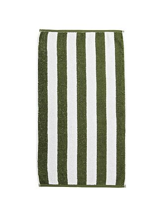 Полотенце банное 50х90 см, 100% хлопок, 450 г/м2, Полоска, Silvano, зеленое, Узбекистан