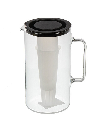 Кувшин стекло, 2.5 л, с крышкой, Bohemia, 2544/L/S, с емкостью для льда, с ситечком