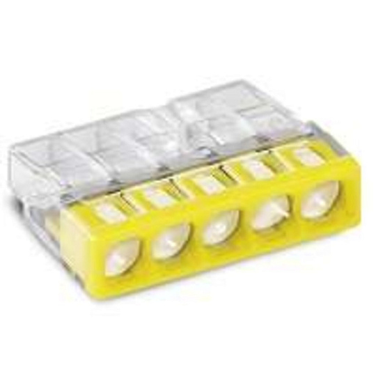 Клемма 5х(0.5-2.5мм) 5-х проводн. для распред. короб. (с контактн. пастой &quot;Alu-Plus&quot;) WAGO 2273-245