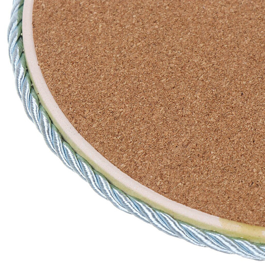 Подставка под горячее, керамика, круглая, 16 см, Daniks, Крольчонок с мамой