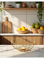 Ваза для фруктов, металл, 26.5х10 см, Y4-7652, золотая - фото 2