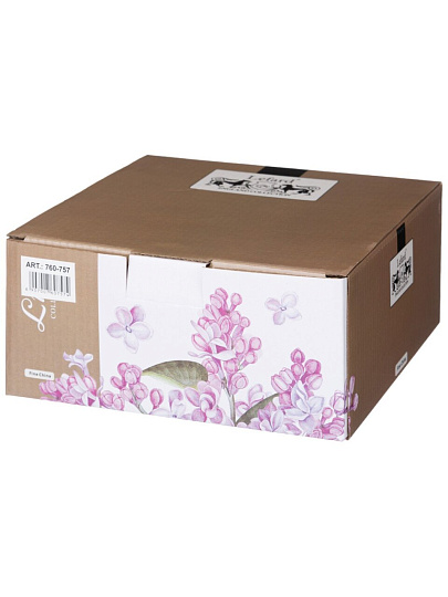 Чайная пара фарфор, 2 предмета, на 1 персону, 330 мл, Lefard, Lilac, 760-757, подарочная упаковка, белая