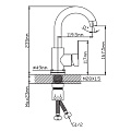 Смеситель для раковины, Potato, с картриджем, P10310S-2 - фото 4