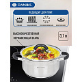 Кастрюля нержавеющая сталь, 3.1 л, крышка стекло, Daniks, Турин, QS-1-20/GS-01413-20CA, индукция - фото 12