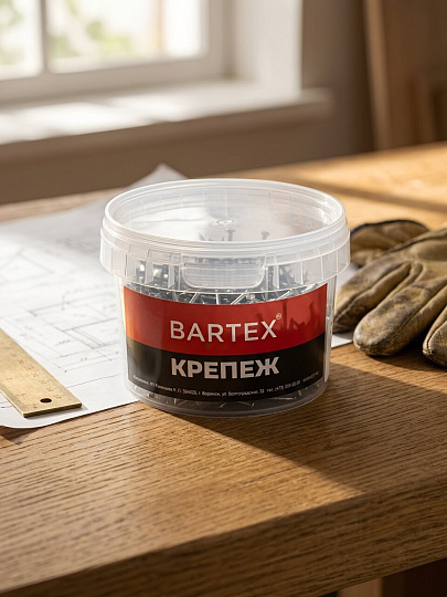 Гвоздь строительный, диаметр 1.2х20 мм, 0.3 кг, в банке, Bartex