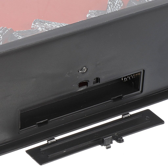 Фонарь декоративный 30х33х13 см, USB шнур, АА 3шт, пластик, стекло, Камин, M120018