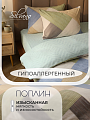 Постельное белье евро, простыня 220х240 см, 2 наволочки 70х70 см, пододеяльник 200х220 см, Silvano, поплин, Геометрия, 30/400-PC/SLV - фото 2