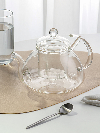 Чайник заварочный стекло, 0.8 л, с колбой, Y4-6135/B050089