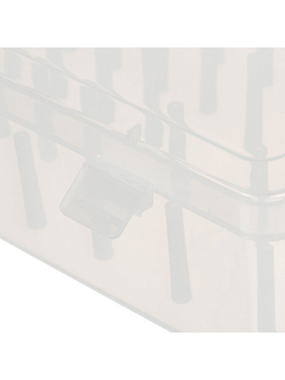 Коробка для хранения ниток, пластик, 23.5х14х6.5 см, прозрачная, К-30