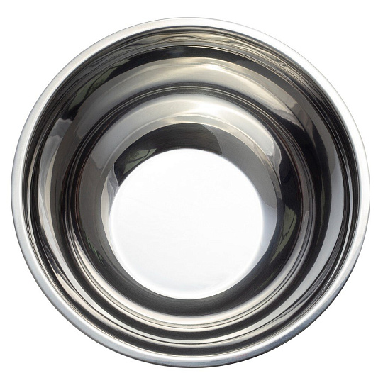 Миска походная, нержавеющая сталь, 20 см, силиконовое дно, круглая, голубая, Kamille, 4347