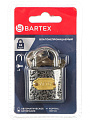 Замок навесной BARTEX чугунный 32мм Влагонепроницаемый, блистер, 3 ключа, 504659 - фото 4