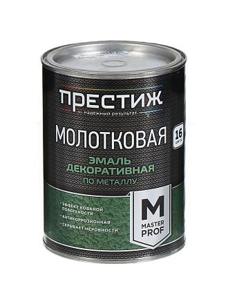 Эмаль Престиж, с молотковым эффектом, быстросохнущая, алкидная, полуглянцевая, серебристо-красная, 0.8 кг