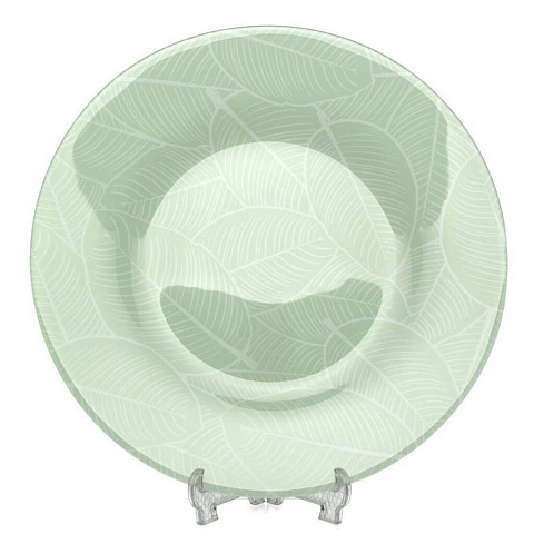 Тарелка обеденная, стекло, 26 см, круглая, Livs, Pasabahce, 10328SLBD70, зеленая