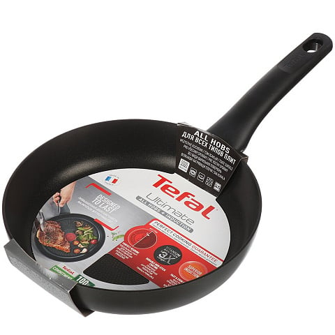 Сковорода алюминий, 24 см, антипригарное покрытие, Tefal, Ultimate, G2680472, индукция