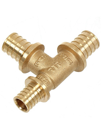 Тройник диаметр 20 мм, 20х16, латунь, РосТурПласт