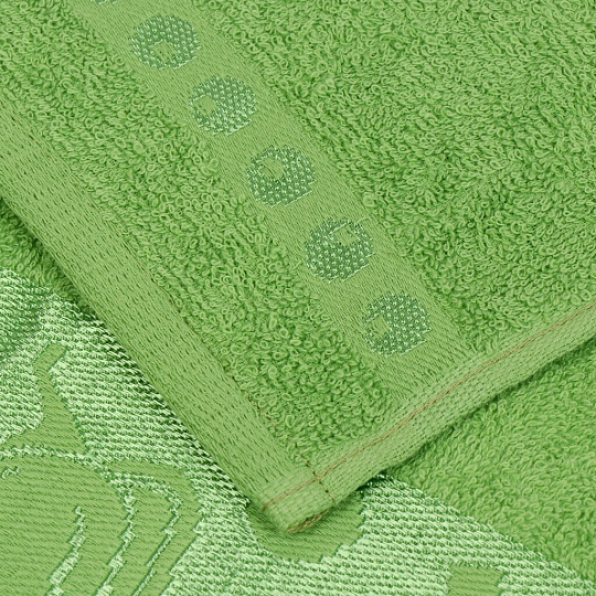 Полотенце кухонное махровое, 35х60 см, 100% хлопок, Вышневолоцкий текстиль, Бордюр овощи, оливковое, 530, Россия, Ж1-3560.970.375