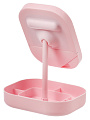 Зеркало настольное, 26.5х19.5х14.4 см, прямоугольное, с подставкой, розовое, Y4-11529 - фото 4