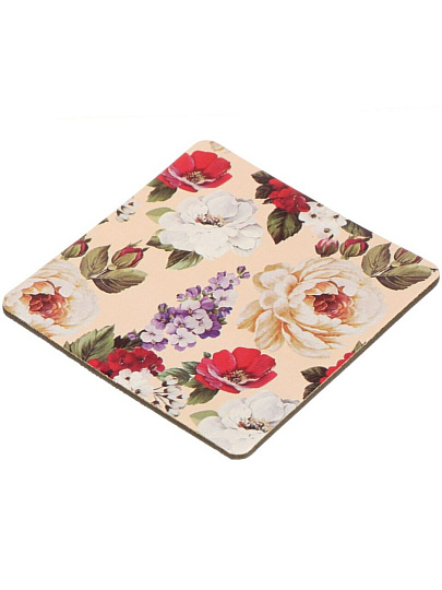 Набор подставок под горячее, полимер, 6 шт, квадратный, 9.5 см, Daniks, Весна, Y4-9616