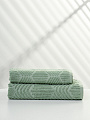 Полотенце банное 70х140 см, 100% хлопок, 450 г/м2, жаккард, Некст 7064, Авангард, светло-зеленое, 255, Россия - фото 3