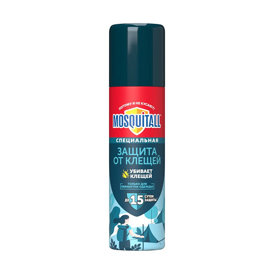Репеллент от клещей, спрей, Mosquitall, Спец.защита от клещей, 100 мл