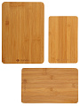 Доска разделочная бамбук, 30х20х1, 27х17х1, 23х14х1 см, 3 шт, прямоугольная, Daniks, CB1118S3B - фото 3