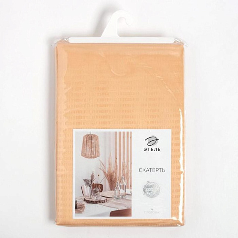 Скатерть «Этель» Shine 150*300 +/-3см, цв.бежевый, пл. 192 г/м2, хл с ВГМО, 6974216