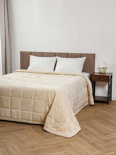 Покрывало евро, 240х260см, 100%пэ, Silvano, Аврора, песоч