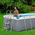 Бассейн каркасный Bestway, 404х201х100 см, Power Steel Rectangular, 56441, фильтр-насос, лестница, 6478 л - фото 3