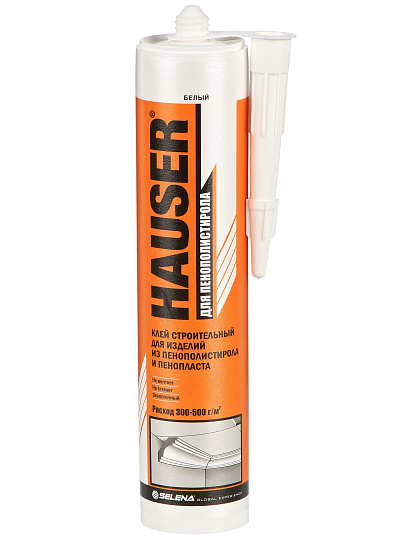 Клей Hauser, акриловый, строительный, пенополистирол, белый, однокомпонентный, 310 г, 85092