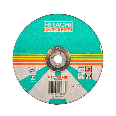 Круг зачистной Hitachi A24, 180х6х22 мм